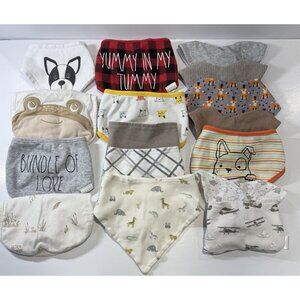 Brand Names Bibs/Clothing Protectors Bandana Baby Boy Newborn Huge Lot Size 0+